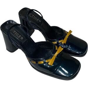 TIGER of Sweden Blue Patent Leather Slingback Heels   Size: EU 39 / US 8.5